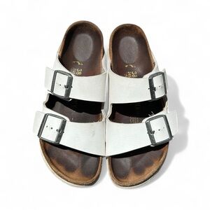 Birkenstock Arizona White Leather Sandals – Size 38 (US 7)